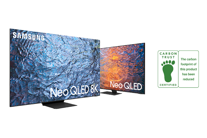 삼성전자가 Neo QLED 신제품 6개 모델이 '탄소 발자국-탄소저감인증'을 획득했다고 16일 밝혔다. 사진은 탄소발자국 인증 마크. /사진=삼성전자 제공