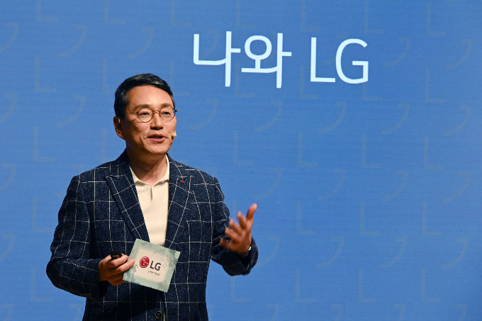 조주완 LG전자 사장이 회사 직원들과 소통의 시간을 가졌다. 사진은 조 사장 모습. /사진=LG전자 제공