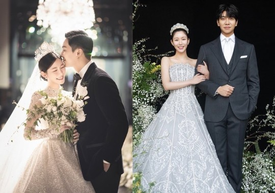 서울 강남구 삼성동 그랜드 인터컨티넨탈 서울 파르나스호텔에서 이승기 이다인이 부부의 연을 맺었다. /사진=휴먼메이드 인스타그램