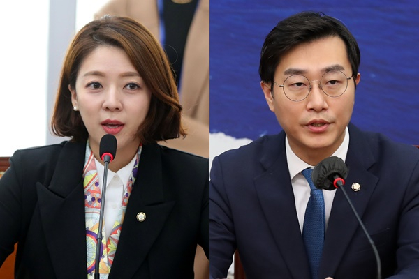 '빈곤 포르노'와 관련해 배현진 국민의힘 의원과 장경태 더불어민주당 의원의 설전이 이어지고 있다. 사진은 배현진 국민의힘 의원(왼쪽)과 장경태 더불어민주당 의원. /사진=뉴시스