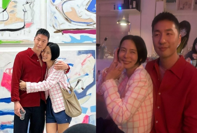 방송인 김나영이 열애 중인 가수 겸 화가 마이큐와의 달달한 근황을 전했다. /사진=김나영 인스타그램