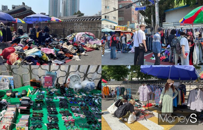 각종 옷, 액세서리, 선글라스와 사진기 등 옛스러운 물건을 한 곳에서 살 수 있는 동묘시장이 힙한 곳으로 떠올랐다. /사진=방민주 기자