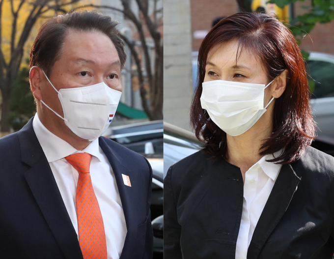 최태원 회장과 노소영 관장의 이혼 재판에 세 자녀가 모두 탄원서를 제출했다. 사진은 최 회장과 노 관장. /사진=뉴스1