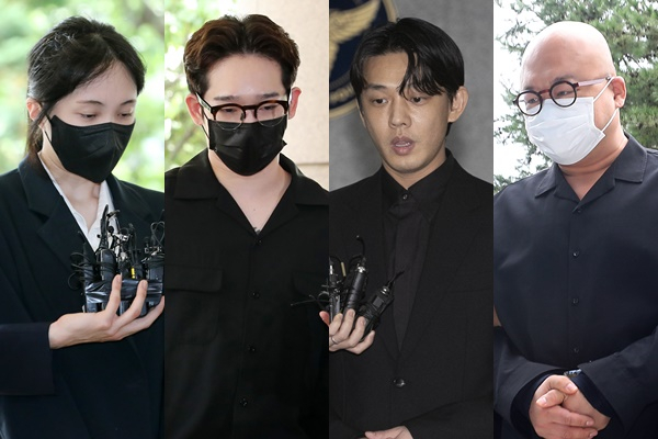 연예계에 마약스캔들이 끊이지 않고 있다. 사진은 방송인 서민재, 위너 출신 남태현, 배우 유아인, 작곡가 돈스파이크(왼쪽부터). /사진=뉴스1