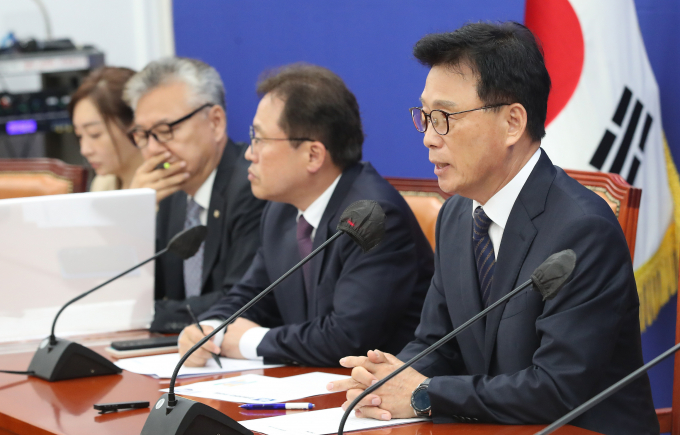 박광온 더불어민주당 원내대표가 국민 건강 혜택을 위해 간호법은 통과돼야 한다고 밝혔다. 사진은 30일 서울 여의도 국회에서 열린 민주당 원내대책회의에서 발언하는 박 원내대표. /사진=뉴스1