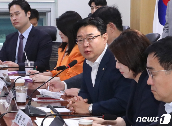김성원 국민의힘 코인게이트 진상조사단장이 23일 오전 서울 여의도 국회 의원회관에서 열린 코인게이트 진상조사단 3차 전체회의에서 발언을 하고 있다. 2023.5.26/뉴스1 ⓒ News1 송원영 기자