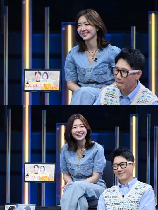 가수 레이디제인이 신혼집부터 2세에 대해 언급, 달달한 러브스토리로 설렌 예비신부의 모습을 보였다. /사진=강심장리그 제공