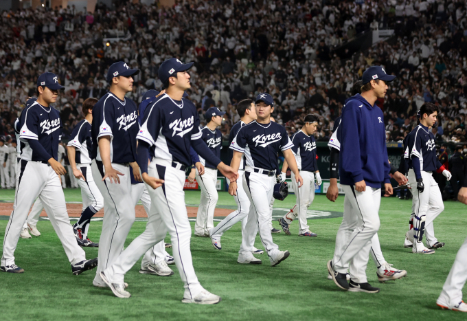 한국 야구대표팀 선수들이 WBC 기간 중 술자리 의혹에 휩싸였다. 사진은 지난 3월10일 일본 도쿄돔에서 열린 WBC B조 1라운드 대한민국과 일본의 경기. /사진=뉴스1