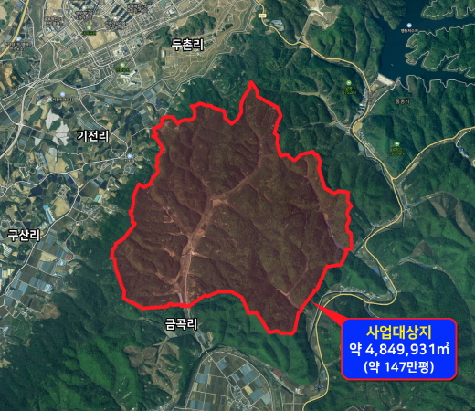 충북 진천군 '초평 금곡지구 복합관광단지 사업구역' 위치도 /자료 제공=진천군