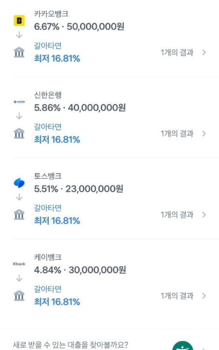 토스가 제시한 대환대출 조건./사진=독자 제공