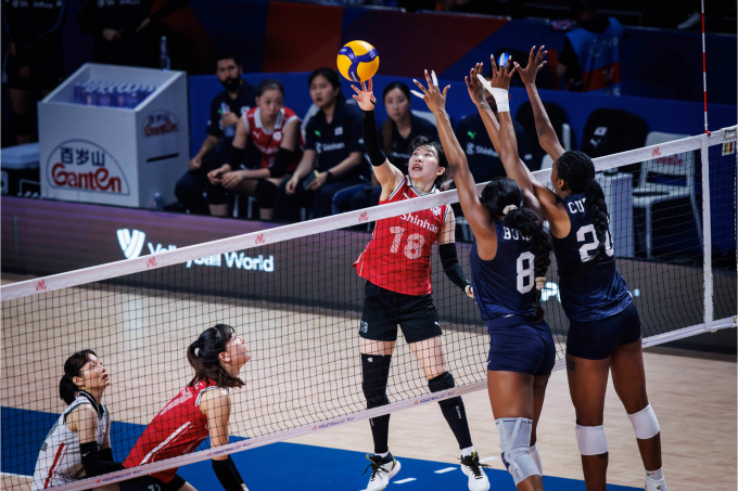 한국 여자 배구대표팀이 미국에 0-3으로 지면서 VNL 3연패를 당했다. /사진= VNL 홈페이지 캡처