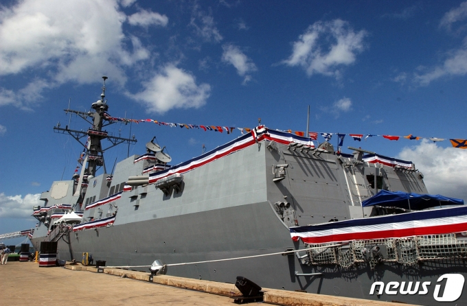 2004년 9월 18일 하와이 진주만에 정박해 있는 이지스 구축함 정훈함(DDG-93)의 모습. <자료사진> ⓒ 로이터=뉴스1