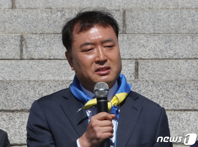 황희석 전 법무부 인권국장이 열린민주당 비례대표 후보 경선 참가자 공개 기자회견에서 인사말을 하고 있다. 2020.03.22/뉴스1 ⓒ News1 박세연 기자