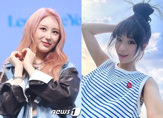 이채연(왼쪽) 로잘린