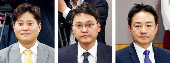(왼쪽부터)신원근 카카오페이 대표, 이승건 비바리퍼블리카(토스) 대표, 박상진 네이버파이낸셜 대표./사진=뉴스1