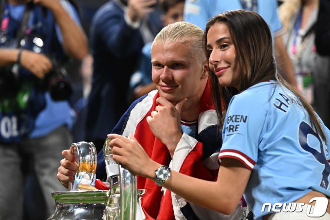 UCL 우승을 이끈 엘링 홀란드 ⓒ AFP=뉴스1