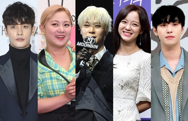 연예계가 근거없는 루머로 인해 몸살을 앓고 있다. 사진은 배우 성훈,코미디언 박나래, 故문빈, 배우 김세정과 안효섭(왼쪽부터). /사진=장동규 기자, 임한별 기자