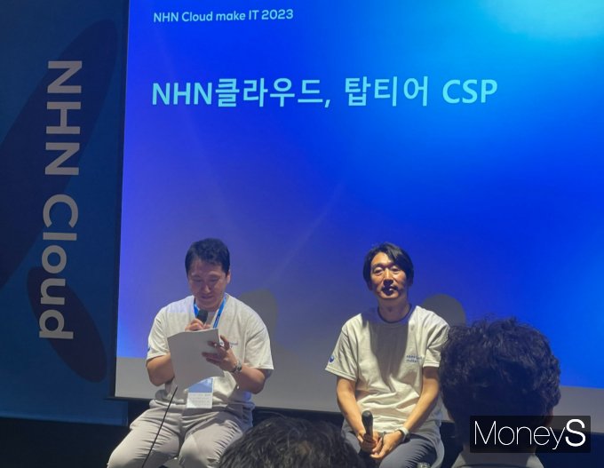 사진은 최부걸 NHN클라우드 클라우드사업실장(왼쪽)과 김동훈 NHN클라우드 공동대표. /사진=이재현 기자