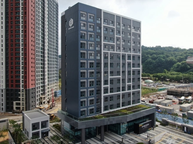 현대엔지니어링이 시공한 경기 용인시 모듈러(조립식)주택 /사진 제공=현대엔지니어링