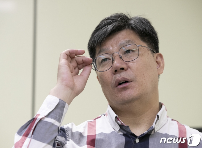 이한민 강북경찰서 경위가 2일 서울 강북경찰서에서 뉴스1과 인터뷰를 하고 있다. 2023.8.2/뉴스1 ⓒ News1 신웅수 기자