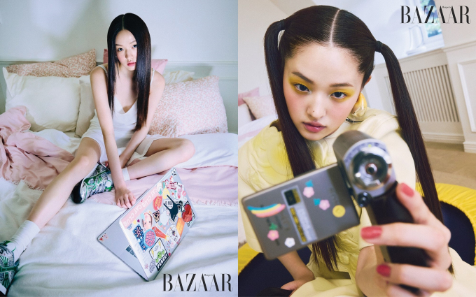 신예 모델 박지원이 데뷔 후 첫 잡지 커버를 장식했다./사진=하퍼스 바자 제공