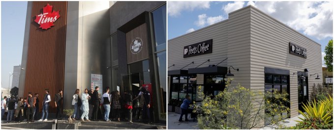 캐나다의 유명 커피·도넛 브랜드 팀홀튼과 미국 3대 커피 중 하나로 꼽히는 피츠커피는 국내 시장 진출 초읽기에 들어갔다 . /사진=로이터
