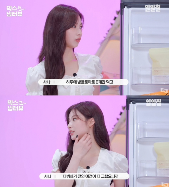 그룹 트와이스 멤버 사나가 과거 연습생 시절 다이어트 고충을 토로했다. /사진=유튜브 '117' 캡처