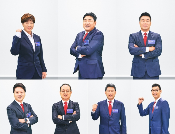 (왼쪽 위부터 시계방향으로) 박세리, 양준혁, 이형택, 하승진, 안재형, 이용수, 박문성/ 사진제공=TV조선