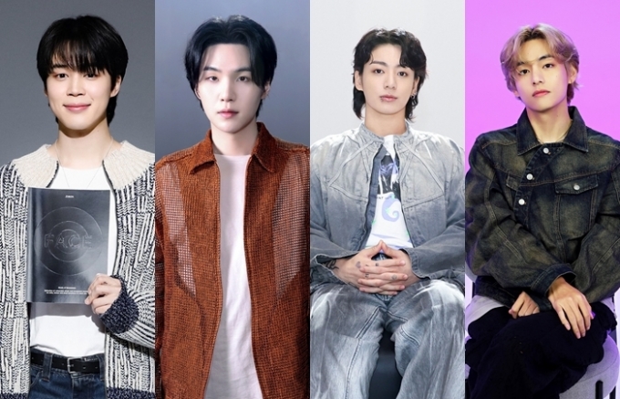 방탄소년단 지민, 슈가, 정국, 뷔(왼쪽부터, 빅히트뮤직 제공)