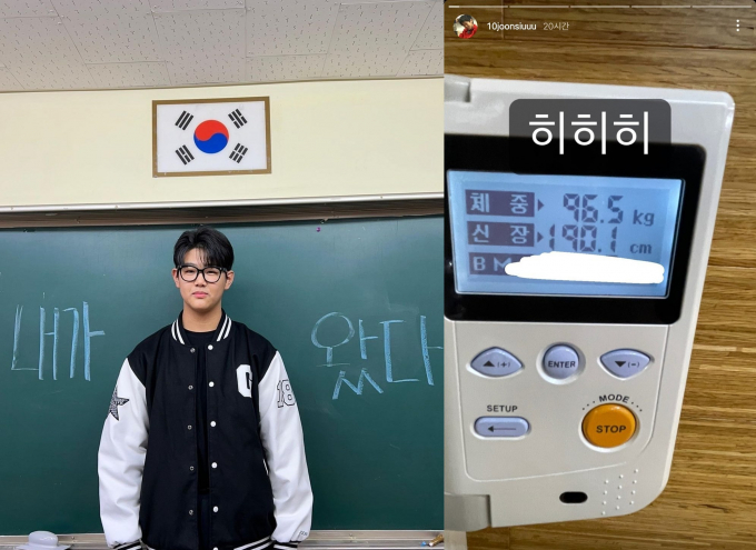 배우 이종혁의 아들 준수(15)가 190㎝ 넘는 남자로 성장했다. /사진=이준수 인스타그램