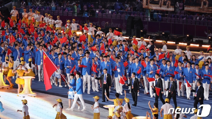 [사진] 2022 아시안게임 주최국 '중국 선수단 입장'