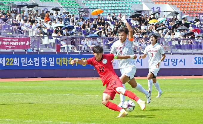 한국이 일본 대학팀과의 덴소컵에서 1-2로 졌다. (제노그룹 코리아 제공)