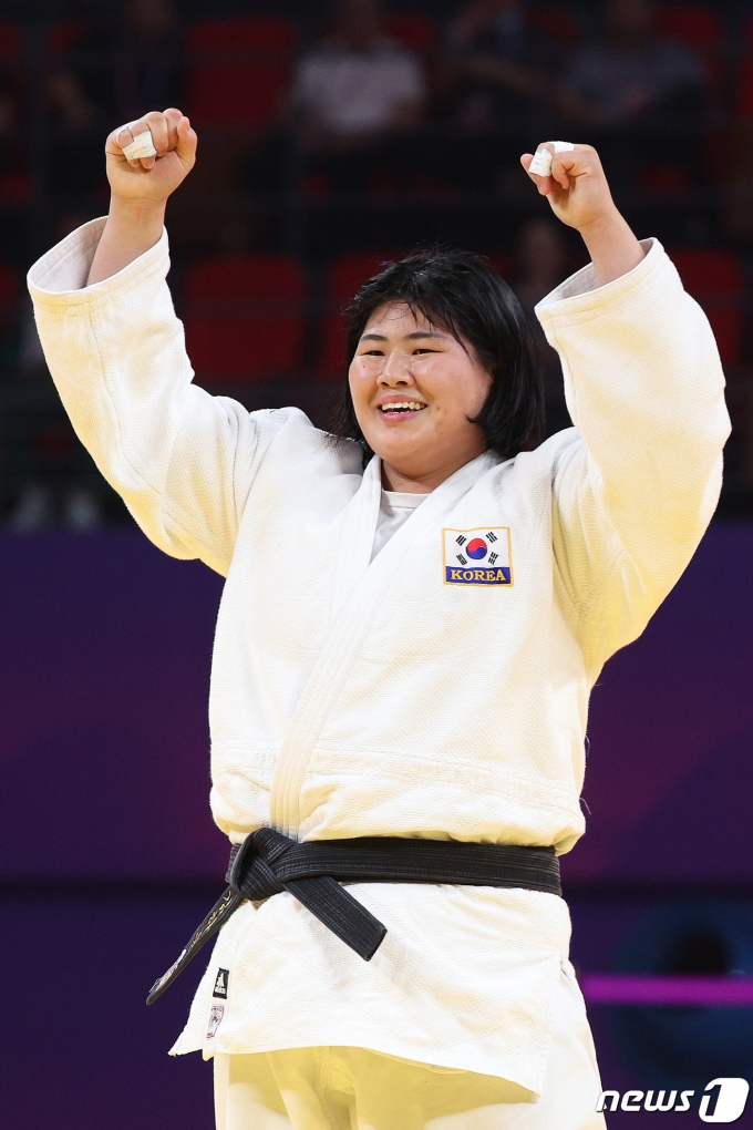 [사진] 김하윤 '첫 아시안게임 유도 金'