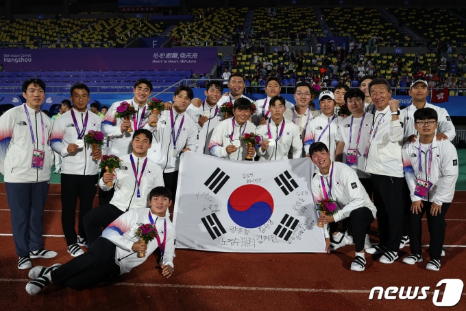 [사진] 럭비 대표팀 '은메달 쾌거'