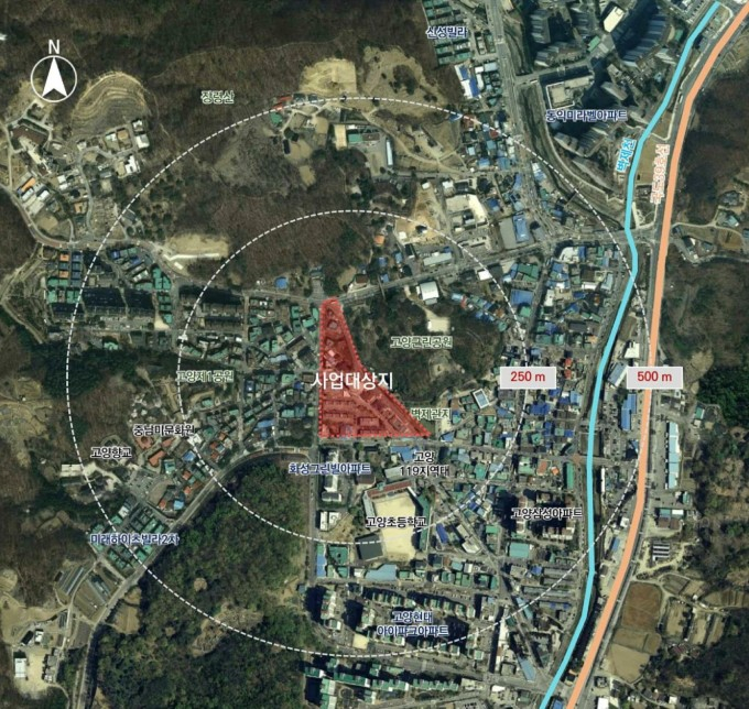 고양동1-2구역 주택재개발정비사업 위치도. / 사진제공=고양특례시