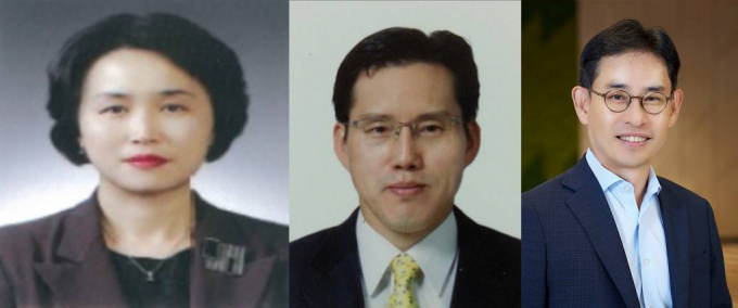 (왼쪽부터)전무이사로 선임된 김진숙 재무기획본부장, 반병철 신탁본부장과 엄경식 마케팅커뮤니케이션본부장.
