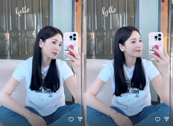 송혜교가 동안미모를 자랑해 눈길을 끈다. /사진=송혜교 인스타그램
