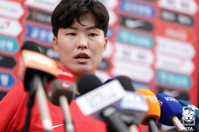 아시안게임 여자축구 '남북대결' 8강전에 나서는 선발 명단이 발표됐다. 사진은 아시안게임 8강전 선발로 출전하는 미드필더 지소연. /사진=대한축구협회(뉴스1) 