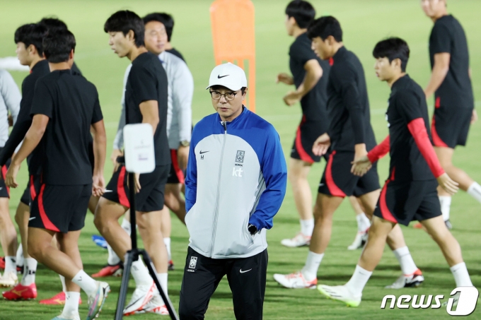 [사진] 황선홍 감독 '中과 8강전 앞두고'