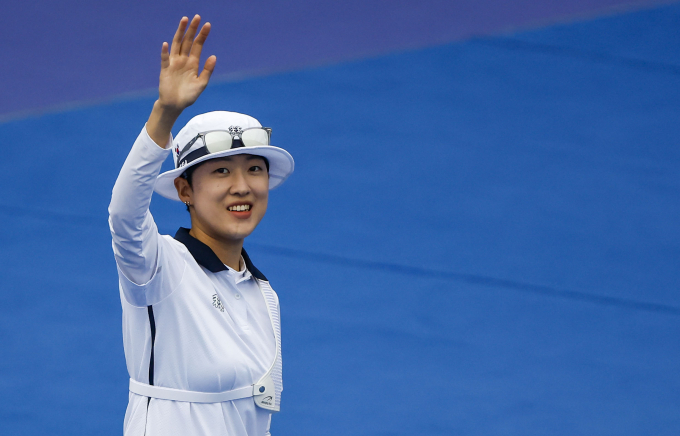 안산이 2022 항저우아시안게임 양궁 리커브 여자 개인전 결승전에 진출했다. /사진=뉴시스