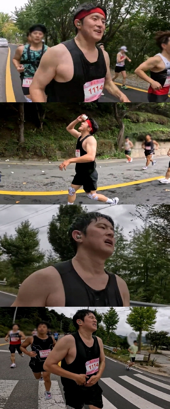 웹툰 작가 기안84가 거친 호흡과 창백해진 얼굴을 보여 불길함을 자아낸다.  /사진='나혼산' 제공