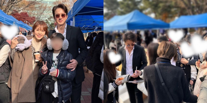 정준호-이하정 부부가 아들 학교 바자회에서 남다른 '스타 포스'를 자랑했다. /사진=이하정 인스타그램