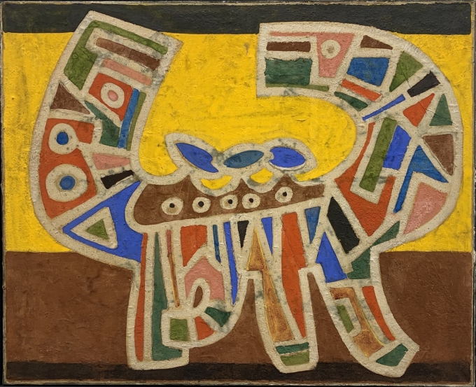 이응노, 무제_1970년대_종이에 과슈_80×98cm. 이응노미술관 제공.