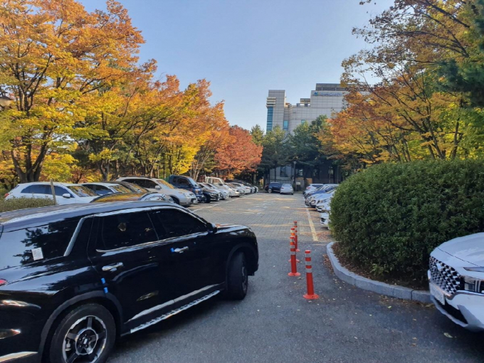 주차난으로 몸살 앓는 정발산공원 주차장. / 사진제공=고양시 