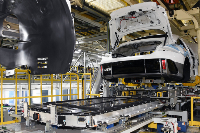 현대차 아산공장 전기차 고전압 배터리 조립 공정 /사진=현대차