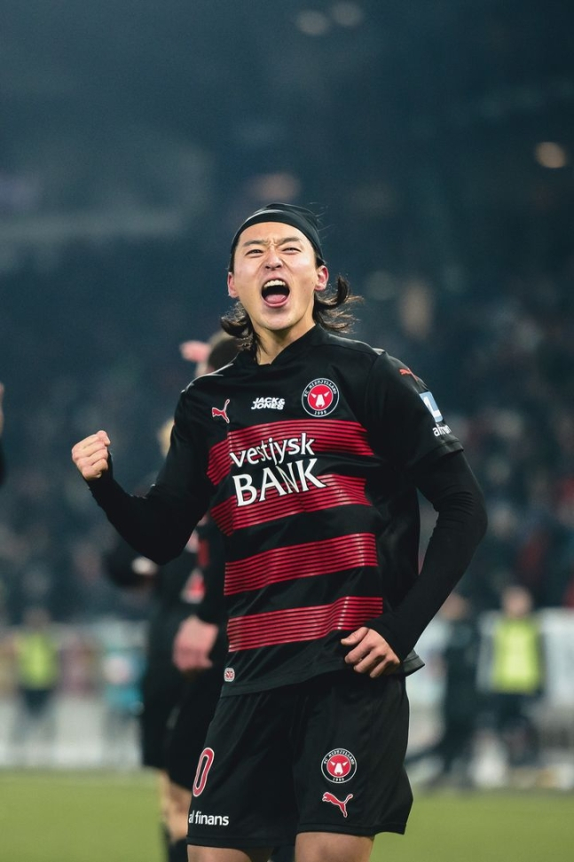 덴마크 프로축구 미트윌란 조규성이 멀티골을 넣으며 팀 승리를 이끌었다. /사진=  미트윌란 페이스북 캡처 