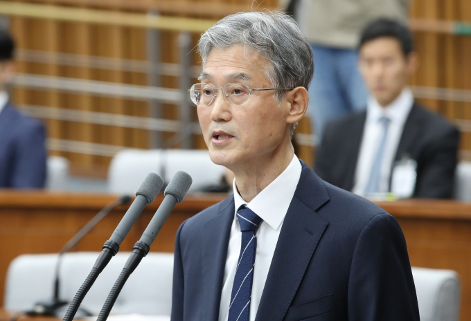 조희대 대법원장 후보자가 5일 오전 서울 여의도 국회에서 열린 인사청문회에서 발언하고 있다. /사진=뉴스1