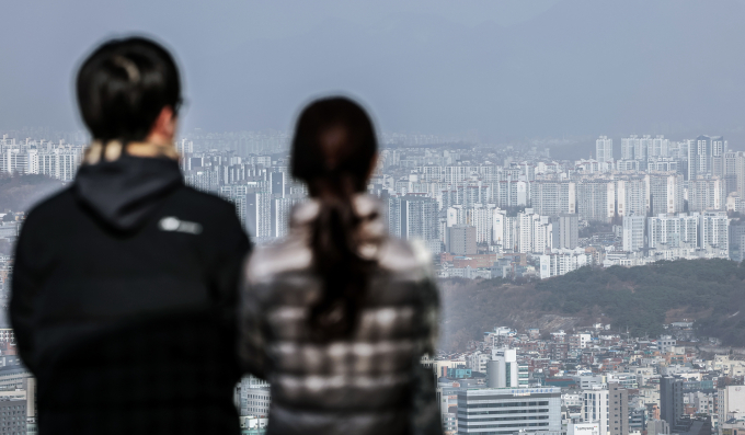서울 남산타워에서 바라본 아파트./사진=뉴스1