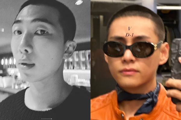 그룹 방탄소년단의 멤버 RM과 뷔가 오늘(11일) 나란히 입대한다. /사진=RM, 뷔 인스타그램