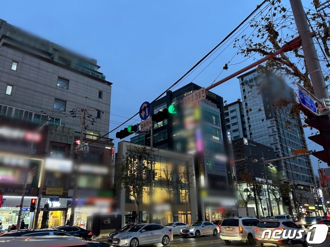 서울 강남구 대치동 한티역사거리 인근. 학원가 뒷골목엔 재수생이 거주하는 오피스텔, 다세대주택, 학사 등이 있다.ⓒ 뉴스1 남해인 기자